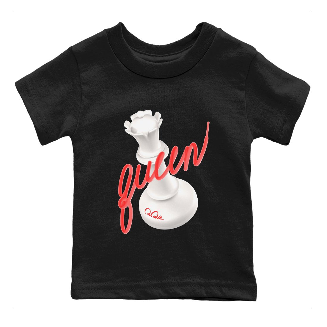 Air Jordan 7 Infrared Sneaker Match Tees 3D Queen Sneaker Tees AJ7 Infrared Sneaker Release Tees Kids Shirts Black 2