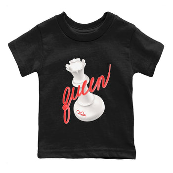 Air Jordan 7 Infrared Sneaker Match Tees 3D Queen Sneaker Tees AJ7 Infrared Sneaker Release Tees Kids Shirts Black 2