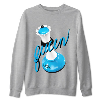9s Powder Blue shirt to match jordans 3D Queen sneaker tees Air Jordan 9 Powder Blue SNRT Sneaker Release Tees unisex cotton Heather Grey 2 crew neck shirt