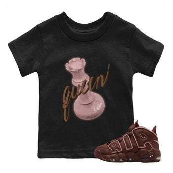 Air More Uptempo Valentines Day Sneaker Match Tees 3D Queen Sneaker Tees Nike Uptempo Valentines Day Sneaker Release Tees Kids Shirts Black 1