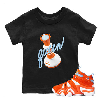 Crazy 8 Team Orange shirt to match jordans 3D Queen sneaker tees Adidas Crazy 8 Team Orange SNRT Sneaker Release Tees Baby Toddler Black 1 T-Shirt