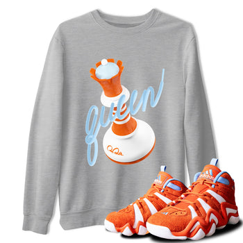 Crazy 8 Team Orange shirt to match jordans 3D Queen sneaker tees Adidas Crazy 8 Team Orange SNRT Sneaker Release Tees Unisex Heather Grey 1 T-Shirt