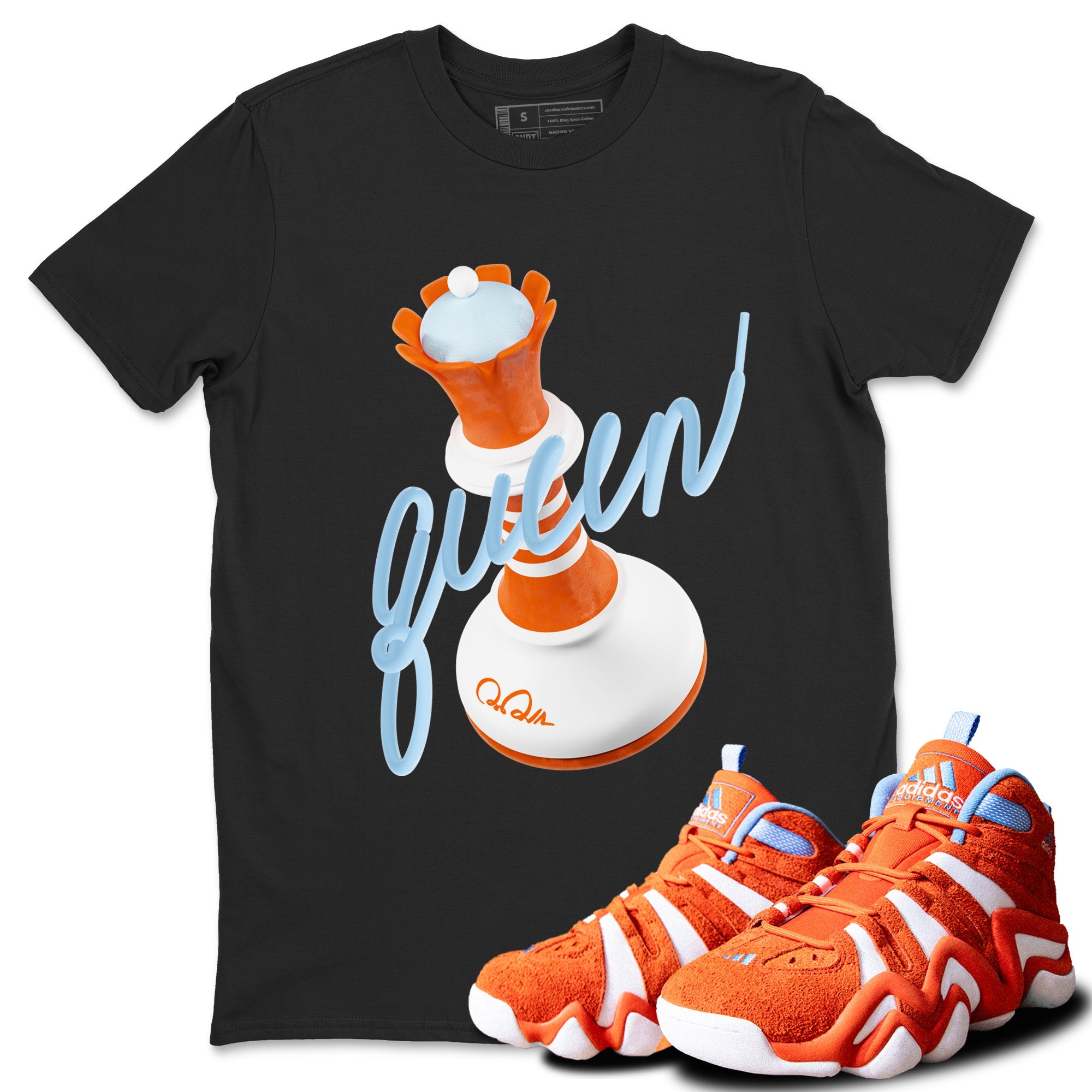 Crazy 8 Team Orange shirt to match jordans 3D Queen sneaker tees Adidas Crazy 8 Team Orange SNRT Sneaker Release Tees Unisex Black 1 T-Shirt