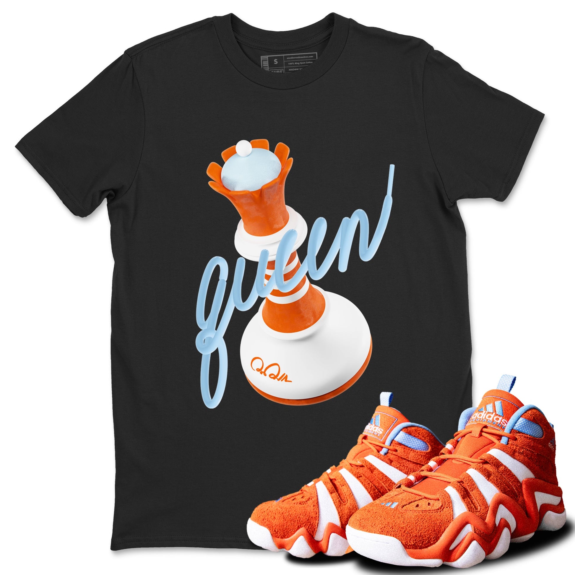 Crazy 8 Team Orange shirt to match jordans 3D Queen sneaker tees Adidas Crazy 8 Team Orange SNRT Sneaker Release Tees Unisex Black 1 T-Shirt