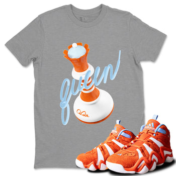 Crazy 8 Team Orange shirt to match jordans 3D Queen sneaker tees Adidas Crazy 8 Team Orange SNRT Sneaker Release Tees Unisex Heather Grey 1 T-Shirt
