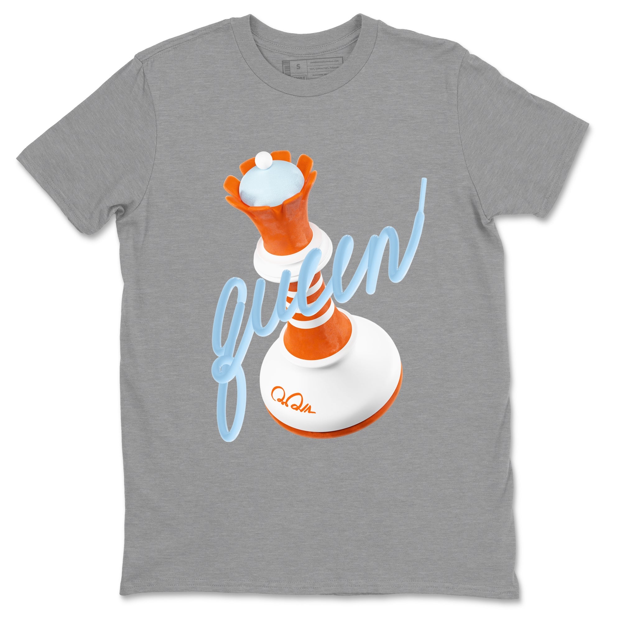 Crazy 8 Team Orange shirt to match jordans 3D Queen sneaker tees Adidas Crazy 8 Team Orange SNRT Sneaker Release Tees Unisex Heather Grey 2 T-Shirt