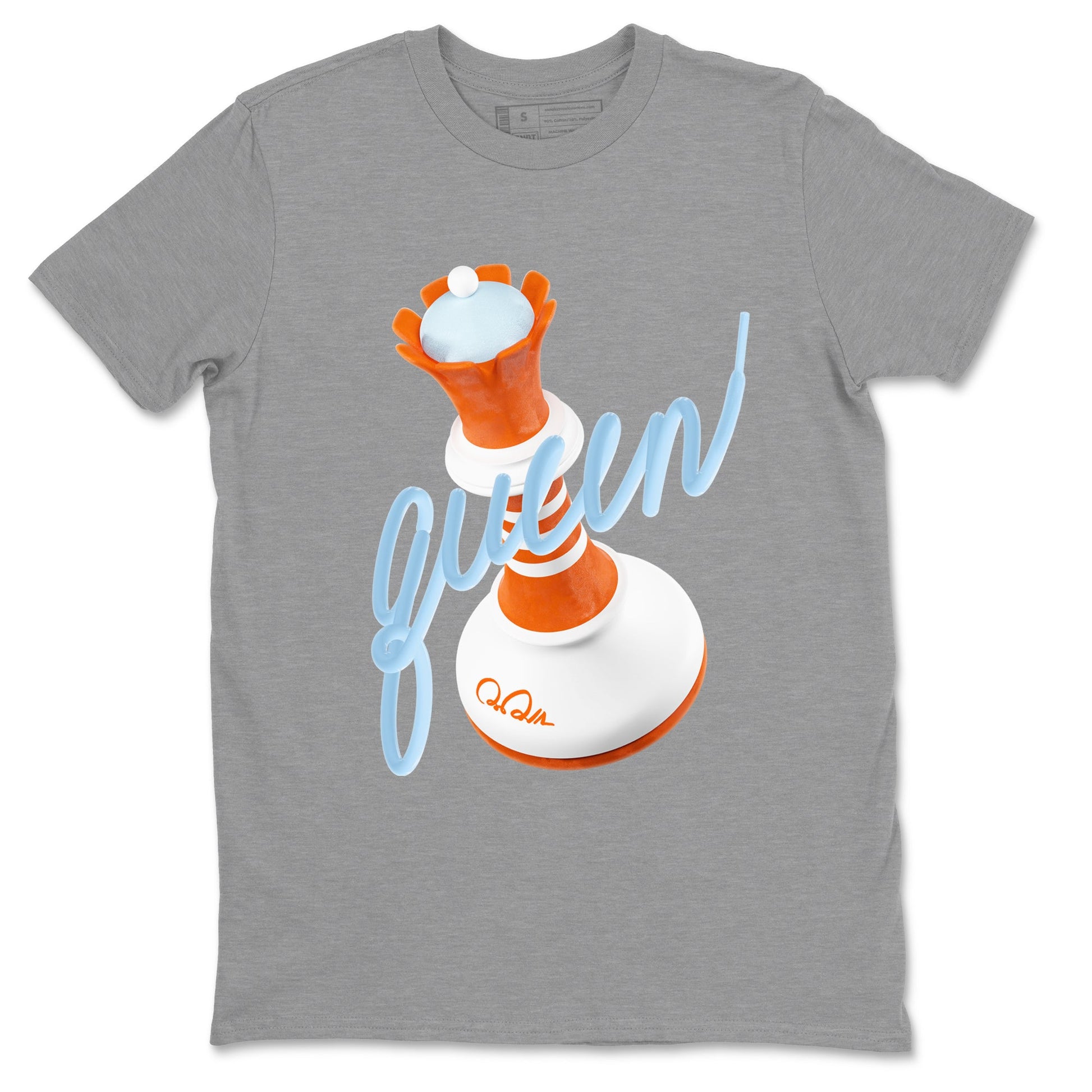 Crazy 8 Team Orange shirt to match jordans 3D Queen sneaker tees Adidas Crazy 8 Team Orange SNRT Sneaker Release Tees Unisex Heather Grey 2 T-Shirt
