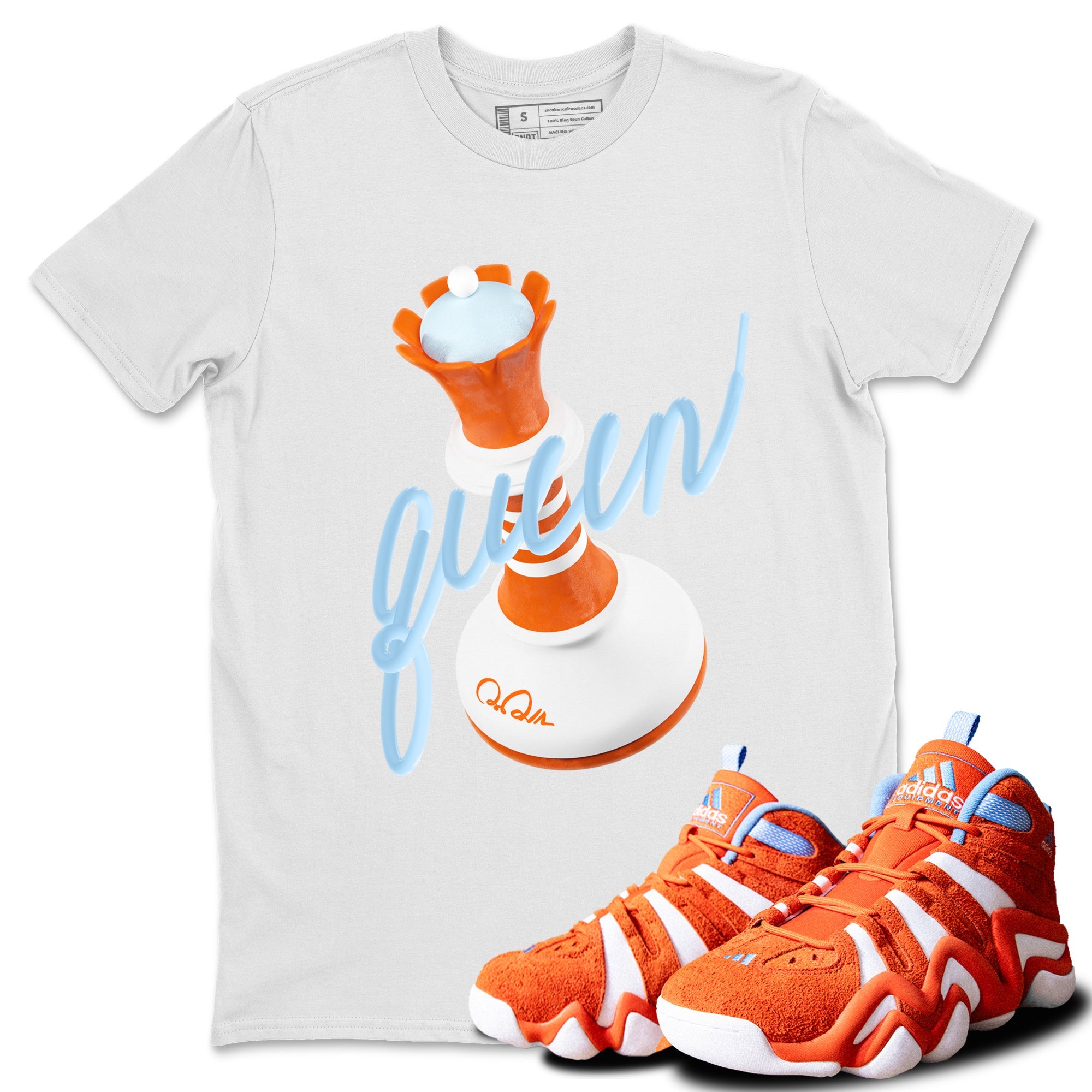 Crazy 8 Team Orange shirt to match jordans 3D Queen sneaker tees Adidas Crazy 8 Team Orange SNRT Sneaker Release Tees Unisex White 1 T-Shirt
