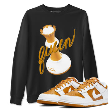 Dunk Dark Curry shirt to match jordans 3D Queen sneaker tees AJ1 Low Dark Curry SNRT Sneaker Release Tees unisex cotton Black 1 crew neck shirt