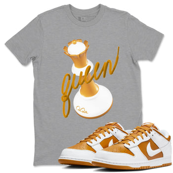 Dunk Dark Curry shirt to match jordans 3D Queen sneaker tees AJ1 Low Dark Curry SNRT Sneaker Release Tees unisex cotton Heather Grey 1 crew neck shirt