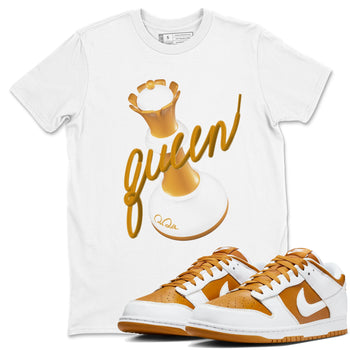Dunk Dark Curry shirt to match jordans 3D Queen sneaker tees AJ1 Low Dark Curry SNRT Sneaker Release Tees unisex cotton White 1 crew neck shirt