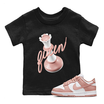 Dunk Rose Whisper shirt to match jordans 3D Queen sneaker tees Nike Dunk LowRose Whisper SNRT Sneaker Release Tees Baby Toddler Black 1 T-Shirt