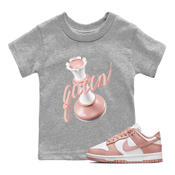 Dunk Rose Whisper shirt to match jordans 3D Queen sneaker tees Nike Dunk LowRose Whisper SNRT Sneaker Release Tees Baby Toddler Heather Grey 1 T-Shirt