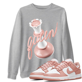 Dunk Rose Whisper shirt to match jordans 3D Queen sneaker tees Nike Dunk LowRose Whisper SNRT Sneaker Release Tees Unisex Heather Grey 1 T-Shirt