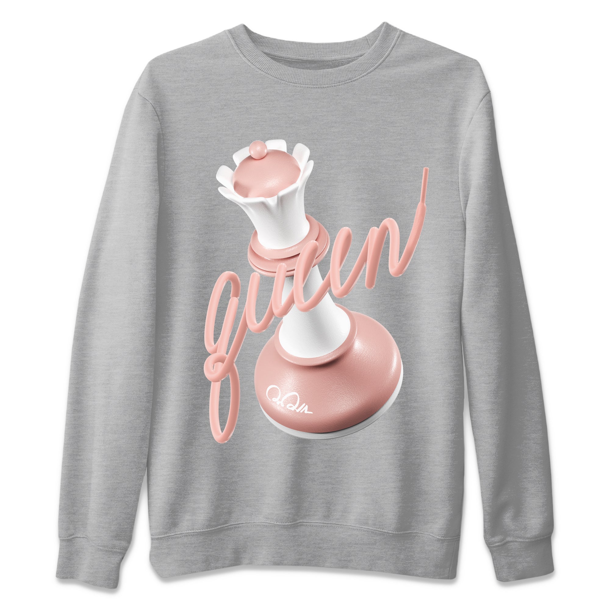 Dunk Rose Whisper shirt to match jordans 3D Queen sneaker tees Nike Dunk LowRose Whisper SNRT Sneaker Release Tees Unisex Heather Grey 2 T-Shirt
