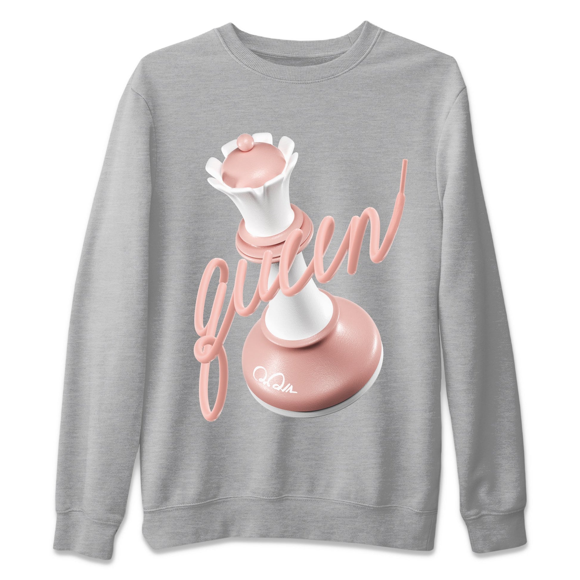 Dunk Rose Whisper shirt to match jordans 3D Queen sneaker tees Nike Dunk LowRose Whisper SNRT Sneaker Release Tees Unisex Heather Grey 2 T-Shirt