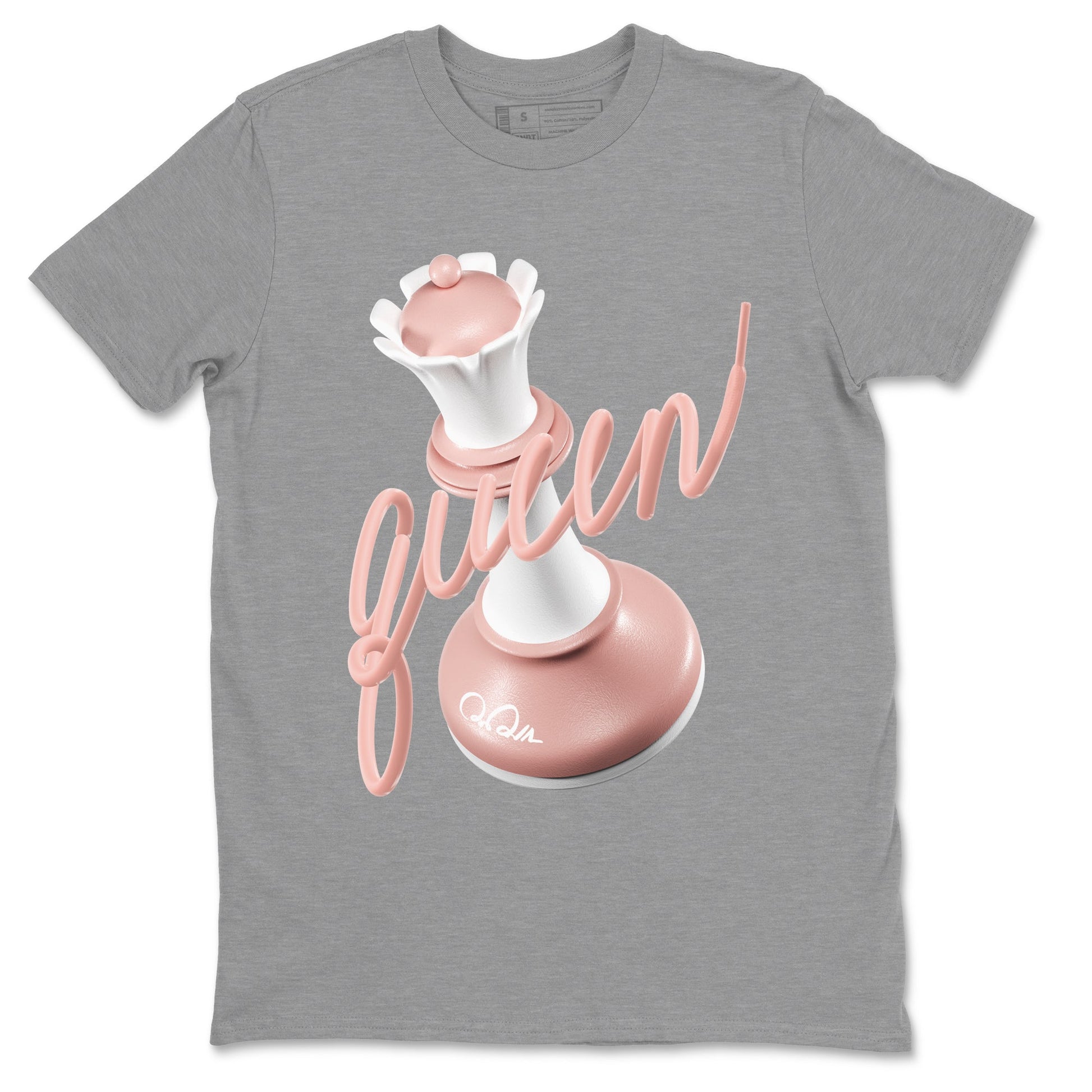 Dunk Rose Whisper shirt to match jordans 3D Queen sneaker tees Nike Dunk LowRose Whisper SNRT Sneaker Release Tees Unisex Heather Grey 2 T-Shirt