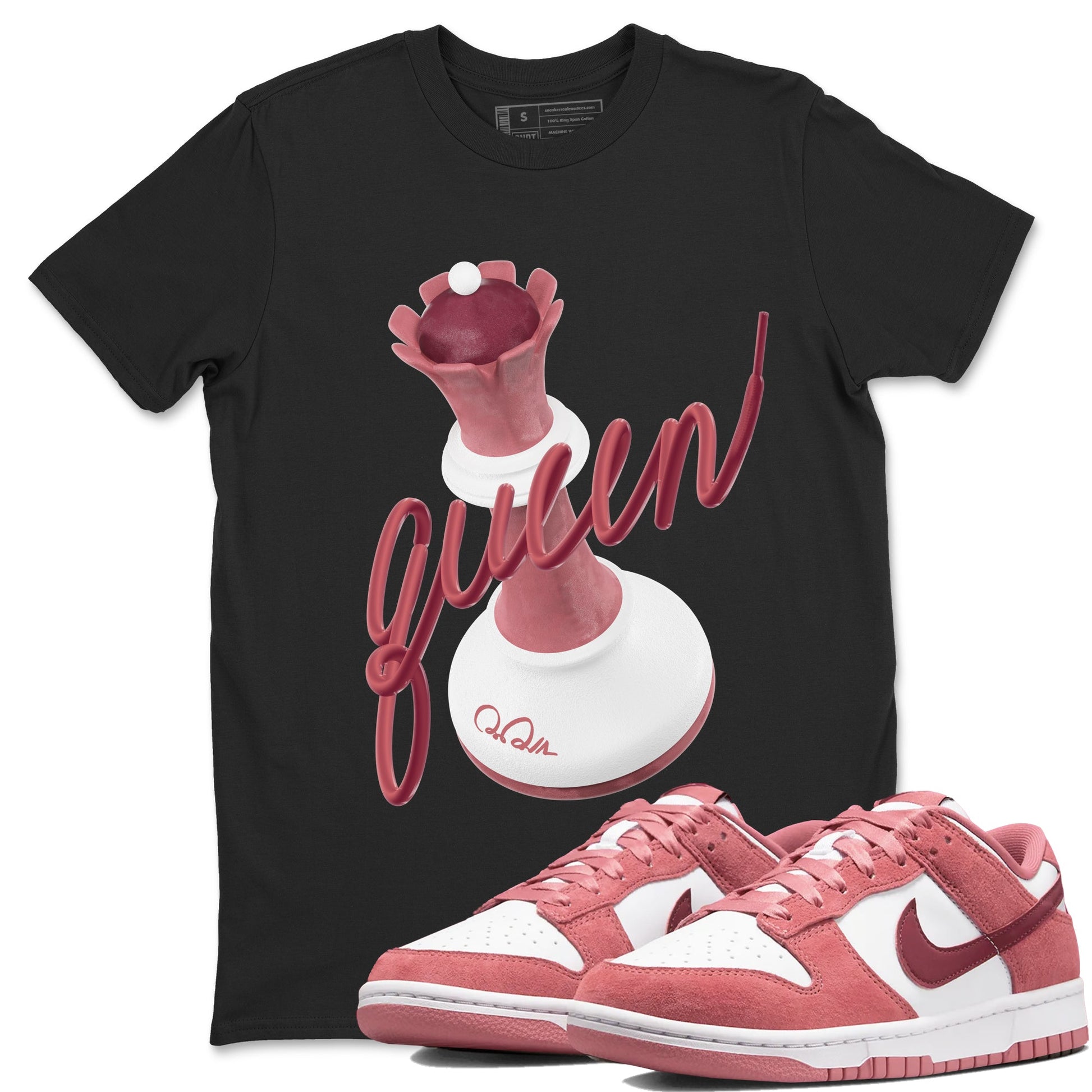 Dunk Valentines Day 2024 shirt to match jordans 3D Queen sneaker tees Dunk Happy Valentines Day 2024 SNRT Sneaker Release Tees Unisex Black 1 T-Shirt