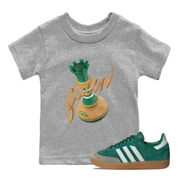 Samba Collegiate Green Gum shirt to match jordans 3D Queen sneaker tees Adidas Green Gum SNRT Sneaker Release Tees Baby Toddler Heather Grey 1 T-Shirt