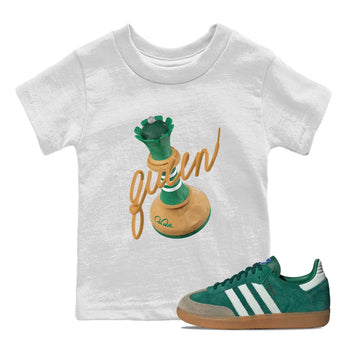 Samba Collegiate Green Gum shirt to match jordans 3D Queen sneaker tees Adidas Green Gum SNRT Sneaker Release Tees Baby Toddler White 1 T-Shirt