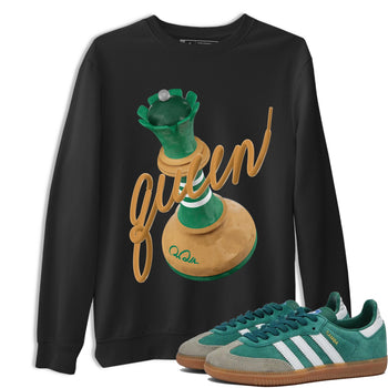 Samba Collegiate Green Gum shirt to match jordans 3D Queen sneaker tees Adidas Green Gum SNRT Sneaker Release Tees Unisex Black 1 T-Shirt