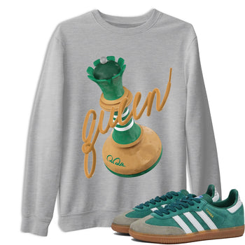 Samba Collegiate Green Gum shirt to match jordans 3D Queen sneaker tees Adidas Green Gum SNRT Sneaker Release Tees Unisex Heather Grey 1 T-Shirt