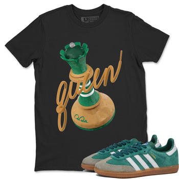 Samba Collegiate Green Gum shirt to match jordans 3D Queen sneaker tees Adidas Green Gum SNRT Sneaker Release Tees Unisex Black 1 T-Shirt