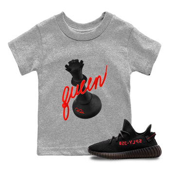 Yeezy 350 Bred shirt to match jordans 3D Queen sneaker tees Adidas Yeezy Boost V2 350 Bred SNRT Sneaker Release Tees Baby Toddler Heather Grey 1 T-Shirt