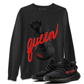Yeezy 350 Bred shirt to match jordans 3D Queen sneaker tees Adidas Yeezy Boost V2 350 Bred SNRT Sneaker Release Tees Unisex Black 1 T-Shirt