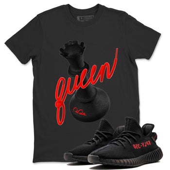 Yeezy 350 Bred shirt to match jordans 3D Queen sneaker tees Adidas Yeezy Boost V2 350 Bred SNRT Sneaker Release Tees Unisex Black 1 T-Shirt