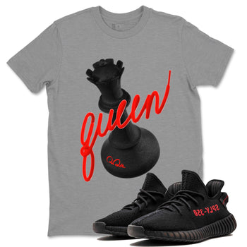Yeezy 350 Bred shirt to match jordans 3D Queen sneaker tees Adidas Yeezy Boost V2 350 Bred SNRT Sneaker Release Tees Unisex Heather Grey 1 T-Shirt
