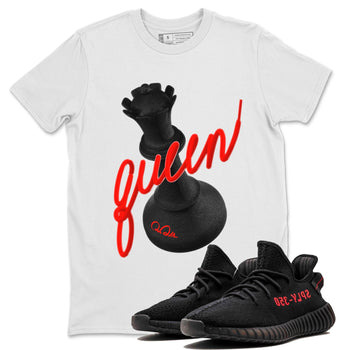 Yeezy 350 Bred shirt to match jordans 3D Queen sneaker tees Adidas Yeezy Boost V2 350 Bred SNRT Sneaker Release Tees Unisex White 1 T-Shirt