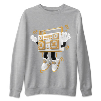 Air Jordan 13 Wheat Sneaker Match Tees 90s Radio Boy Sneaker Tees AJ13 Wheat Sneaker Release Tees Unisex Shirts Heather Grey 2