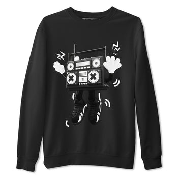 14s Panda shirt to match jordans 90s Radio Boy sneaker tees Air Jordan 14 Panda SNRT Sneaker Release Tees Unisex Black 2 T-Shirt