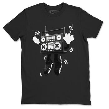 14s Panda shirt to match jordans 90s Radio Boy sneaker tees Air Jordan 14 Panda SNRT Sneaker Release Tees Unisex Black 2 T-Shirt