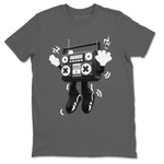 14s Panda shirt to match jordans 90s Radio Boy sneaker tees Air Jordan 14 Panda SNRT Sneaker Release Tees Unisex Cool Grey 2 T-Shirt