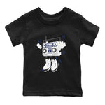 3s Midnight Navy 2023 shirt to match jordans 90s Radio Boy sneaker tees Air Jordan 3 Midnight Navy 2023 SNRT sneaker release tees baby toddler Black 2 cotton Shirt