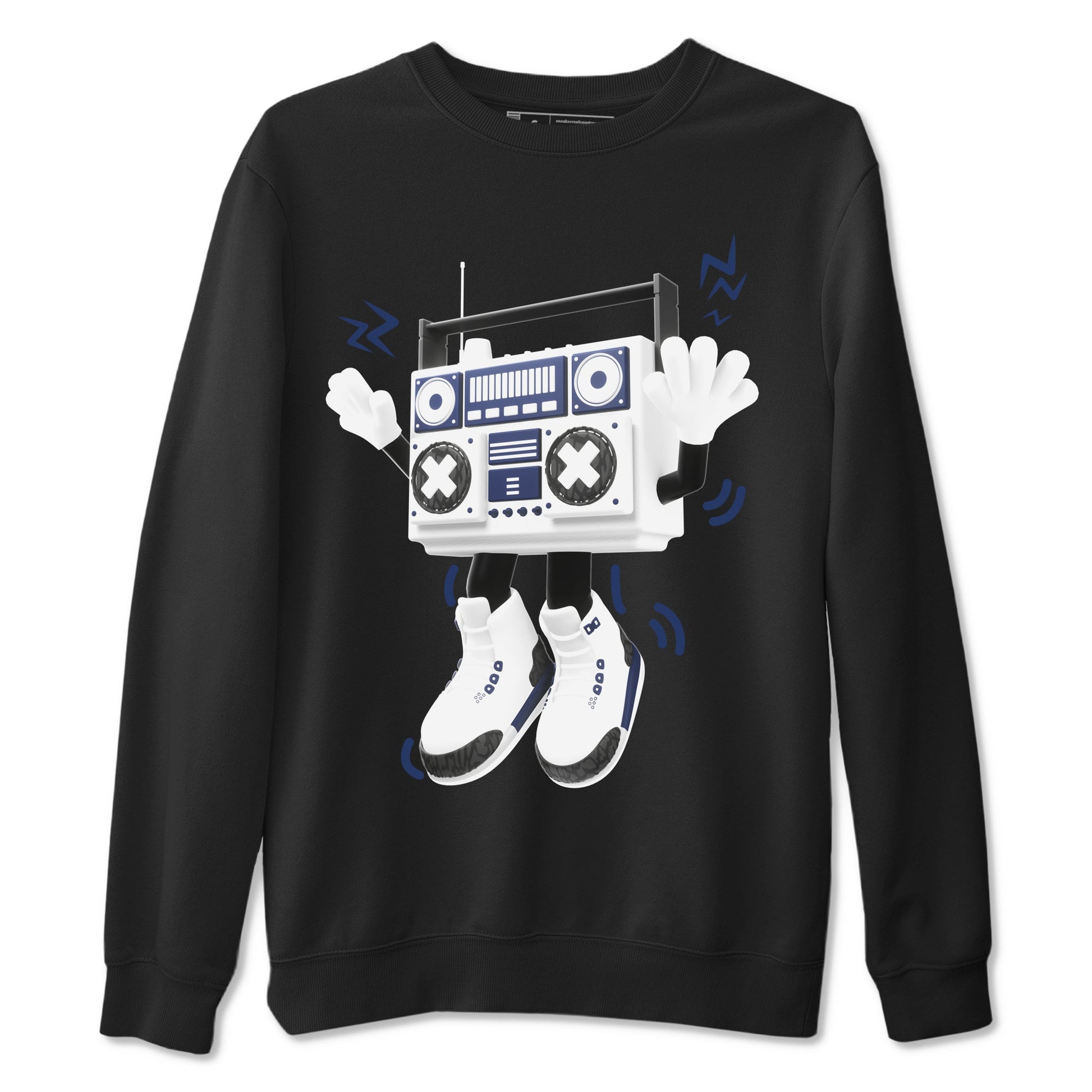 3s Midnight Navy 2023 shirt to match jordans 90s Radio Boy sneaker tees Air Jordan 3 Midnight Navy 2023 SNRT Sneaker Release Tees unisex cotton Black 2 crew neck shirt