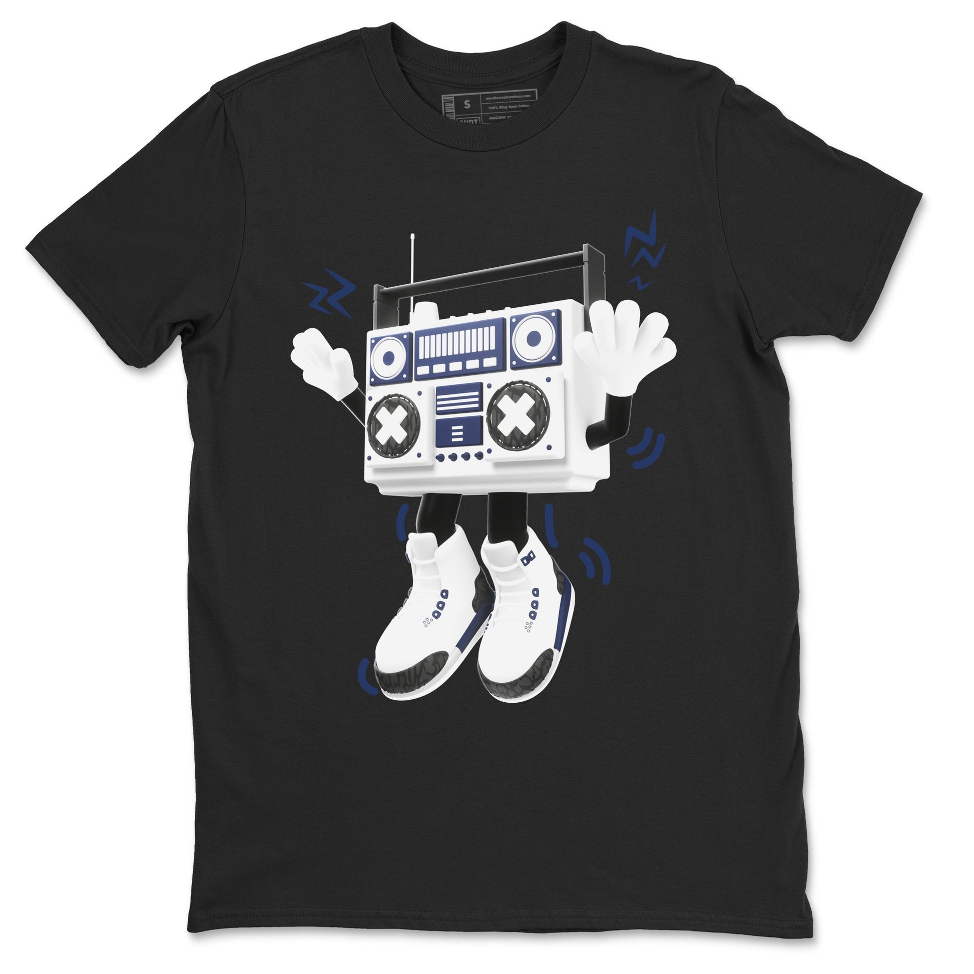 3s Midnight Navy 2023 shirt to match jordans 90s Radio Boy sneaker tees Air Jordan 3 Midnight Navy 2023 SNRT Sneaker Release Tees unisex cotton Black 2 crew neck shirt
