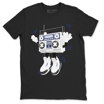 3s Midnight Navy 2023 shirt to match jordans 90s Radio Boy sneaker tees Air Jordan 3 Midnight Navy 2023 SNRT Sneaker Release Tees unisex cotton Black 2 crew neck shirt