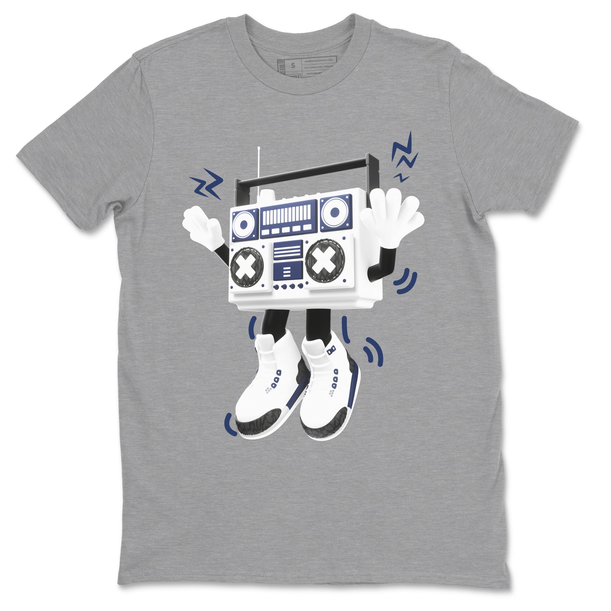 3s Midnight Navy 2023 shirt to match jordans 90s Radio Boy sneaker tees Air Jordan 3 Midnight Navy 2023 SNRT Sneaker Release Tees unisex cotton Heather Grey 2 crew neck shirt
