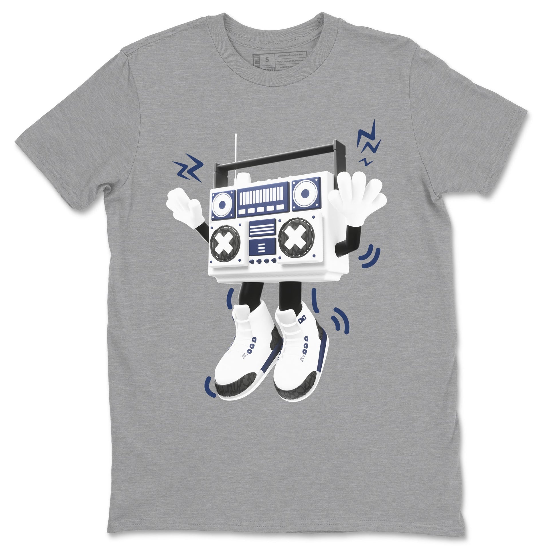 3s Midnight Navy 2023 shirt to match jordans 90s Radio Boy sneaker tees Air Jordan 3 Midnight Navy 2023 SNRT Sneaker Release Tees unisex cotton Heather Grey 2 crew neck shirt