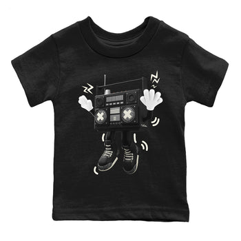 Air Jordan 3 Off Noir shirt to match jordans 90s Radio Boy sneaker tees AJ3 Off Noir SNRT Sneaker Release Tees Baby Toddler Black 2 T-Shirt