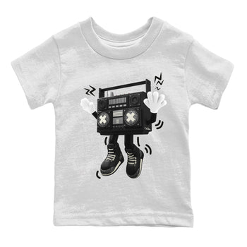 Air Jordan 3 Off Noir shirt to match jordans 90s Radio Boy sneaker tees AJ3 Off Noir SNRT Sneaker Release Tees Baby Toddler White 2 T-Shirt
