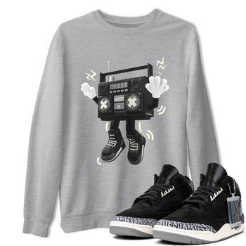 Air Jordan 3 Off Noir shirt to match jordans 90s Radio Boy sneaker tees AJ3 Off Noir SNRT Sneaker Release Tees Unisex Heather Grey 1 T-Shirt