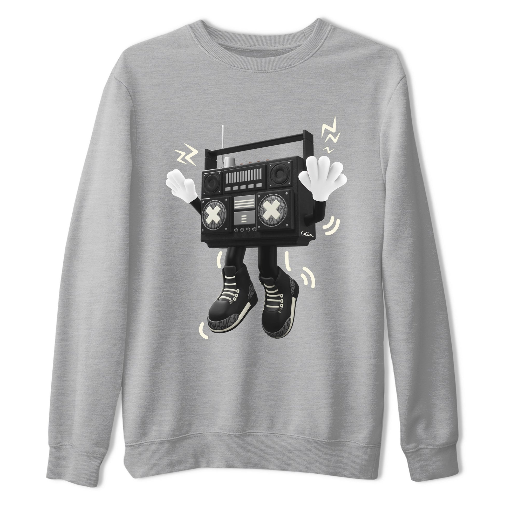 Air Jordan 3 Off Noir shirt to match jordans 90s Radio Boy sneaker tees AJ3 Off Noir SNRT Sneaker Release Tees Unisex Heather Grey 2 T-Shirt