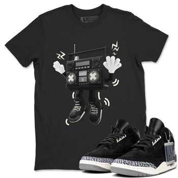 Air Jordan 3 Off Noir shirt to match jordans 90s Radio Boy sneaker tees AJ3 Off Noir SNRT Sneaker Release Tees Unisex Black 1 T-Shirt