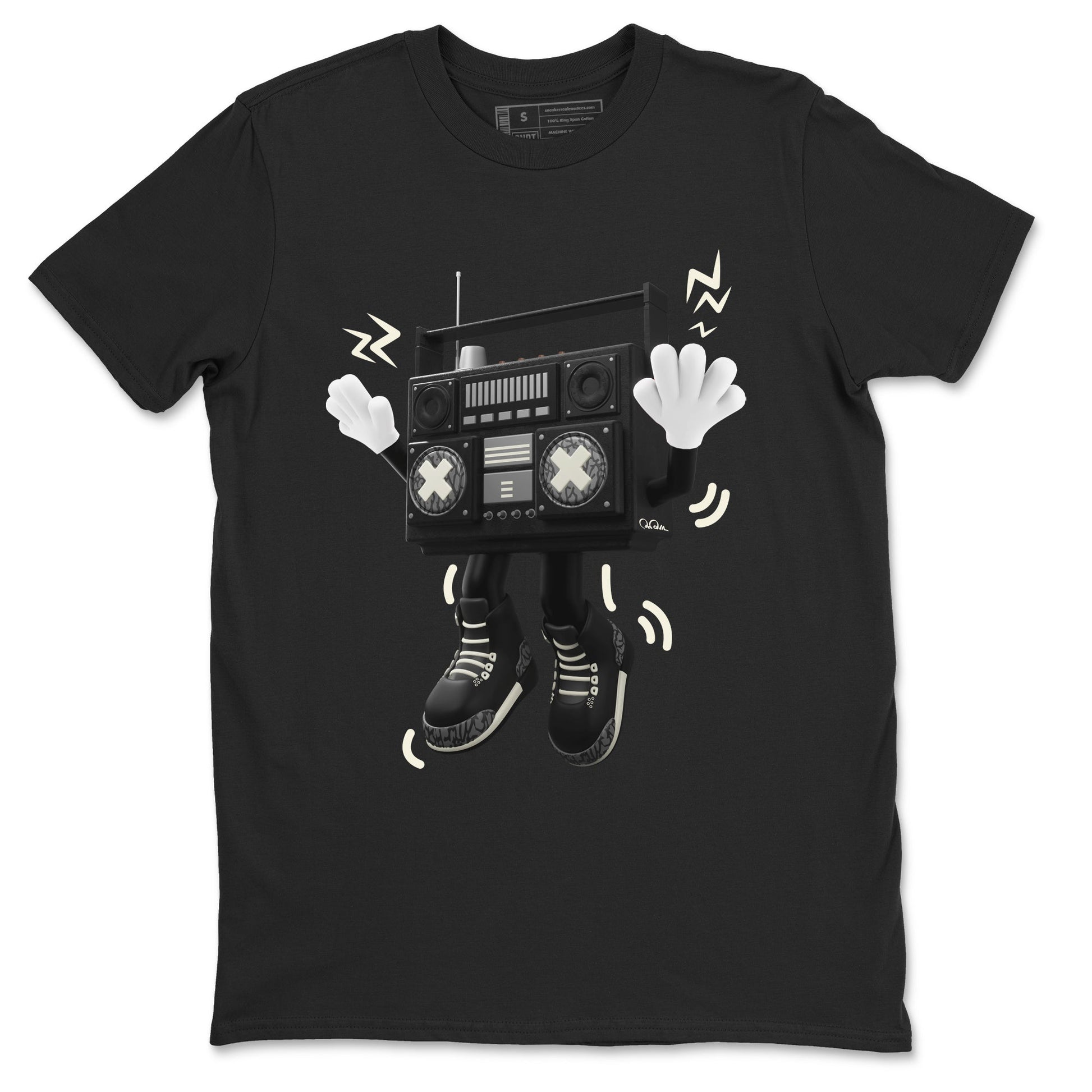 Air Jordan 3 Off Noir shirt to match jordans 90s Radio Boy sneaker tees AJ3 Off Noir SNRT Sneaker Release Tees Unisex Black 2 T-Shirt