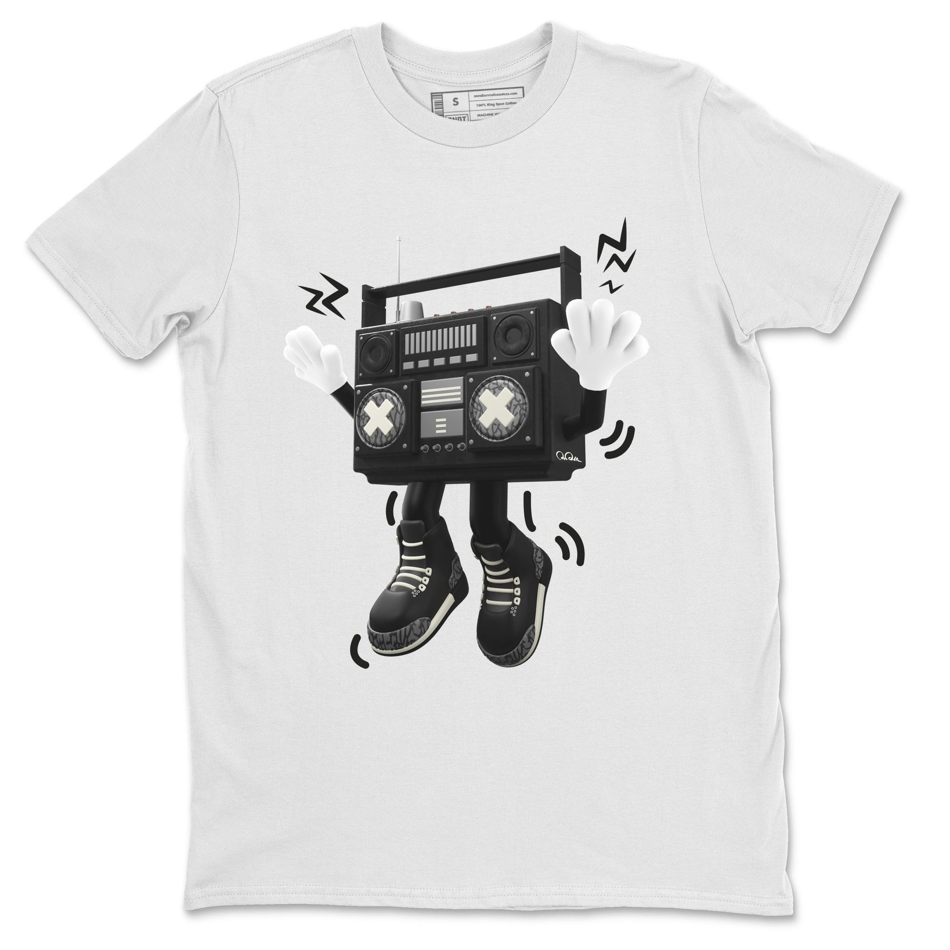 Air Jordan 3 Off Noir shirt to match jordans 90s Radio Boy sneaker tees AJ3 Off Noir SNRT Sneaker Release Tees Unisex White 2 T-Shirt