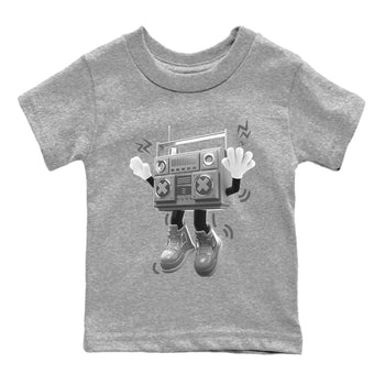 Air Jordan 4 Light Iron Ore shirt to match jordans 90s Radio Boy sneaker tees AJ4 Frozen Moments SNRT Sneaker Release Tees Baby Toddler Heather Grey 2 T-Shirt